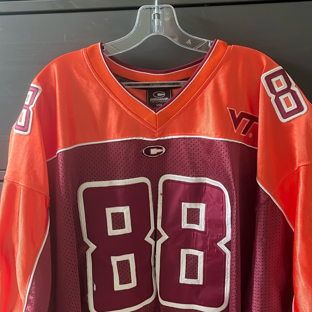 Virginia Tech Football Jersey | XXL | Maroon and Orange